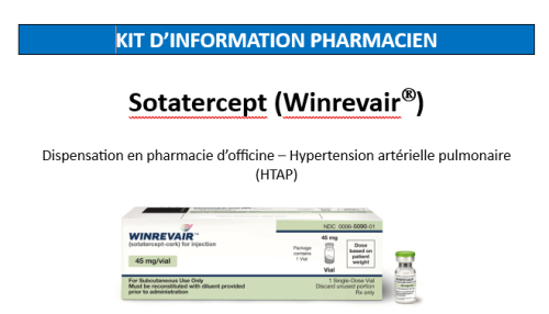 Sotatercept, kit destiné aux pharmaciens d'officine