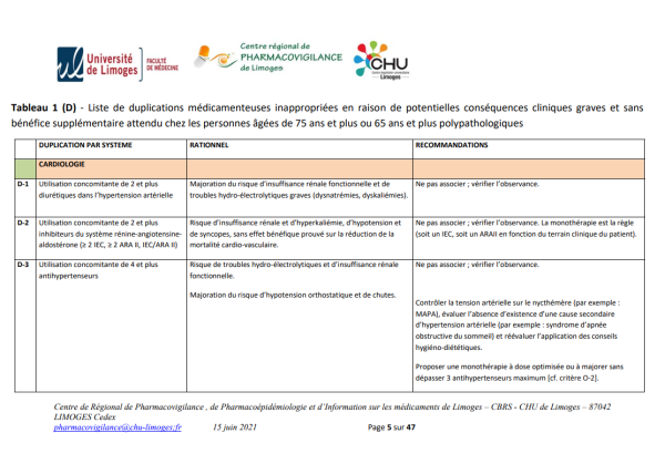 PHARMACIE UNIVERSIT2 DE LIMOGES PHARMACOVIGILANCE REIPO