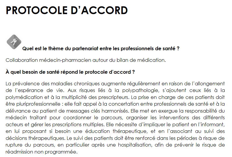 protocole d'accord médecin-pharmacien